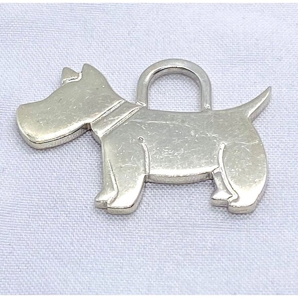 SOLD!!! Tiffany & Co Scottie Dog Charm Pendant in 925 Sterling Silver - Picture 1 of 8